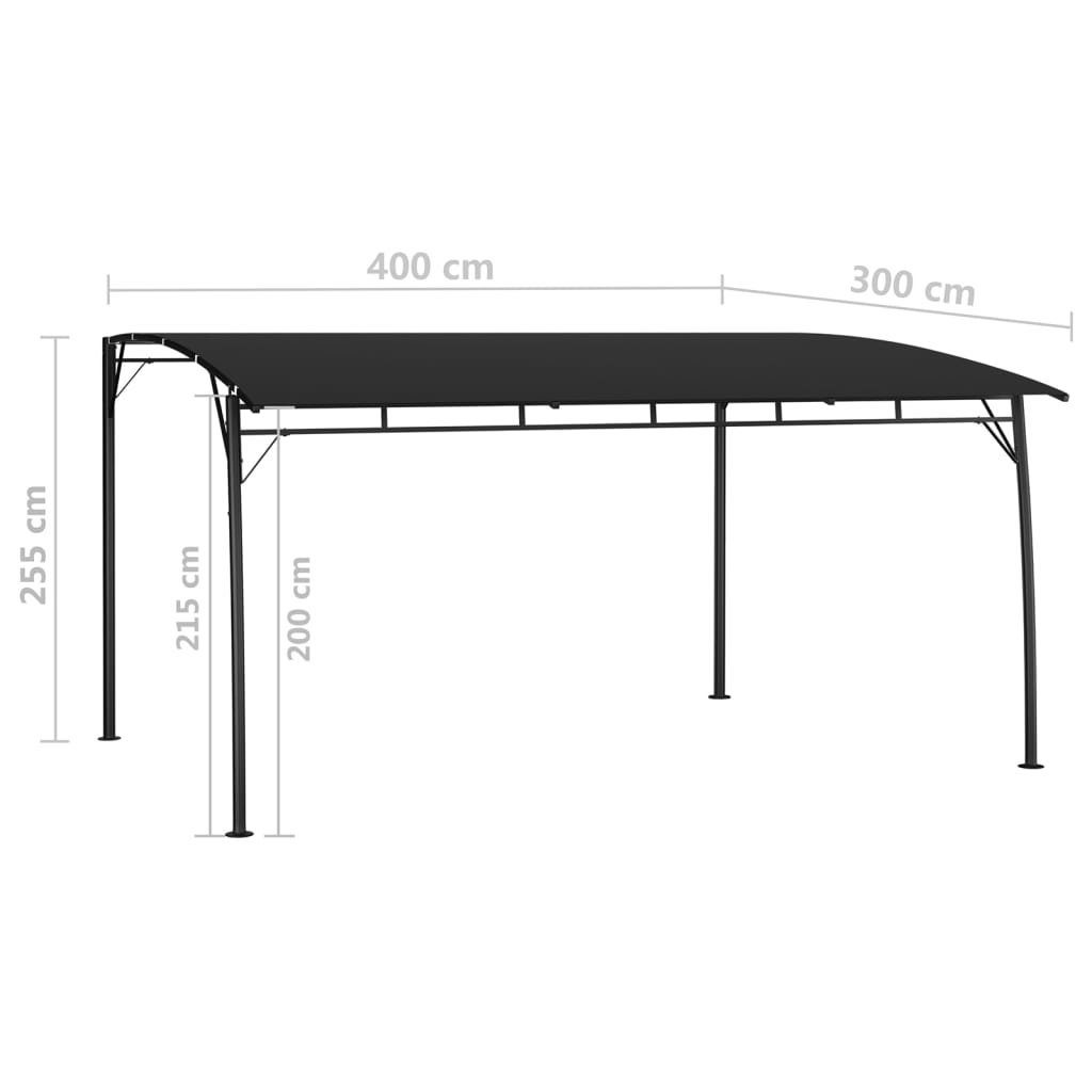vidaXL Pavillon Garten-Sonnenschutz 4x3x2,55 m Anthrazit Garten