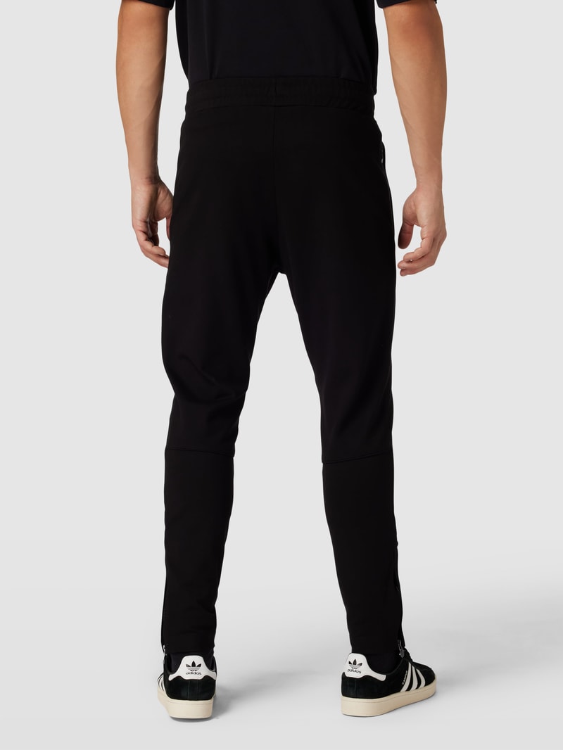 Slim Fit Sweatpants mit Mesh Modell 'Luois' in schwarz