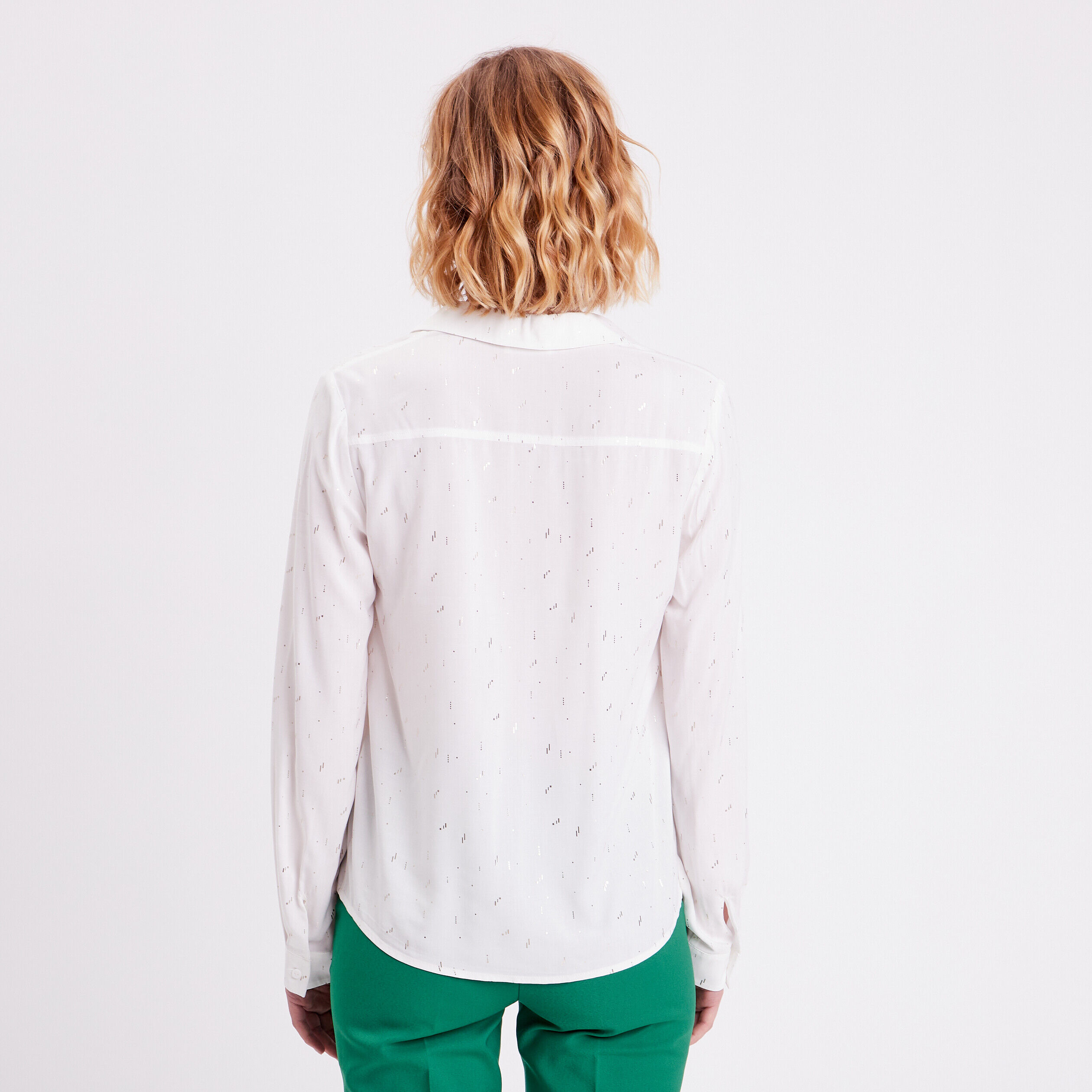 Blouse manches longues blanc femme | Cache Cache