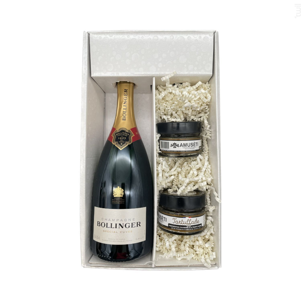 Coffret Blanc - 1 Brut- 2 Tartuffades Amuseti Champagne Bollinger