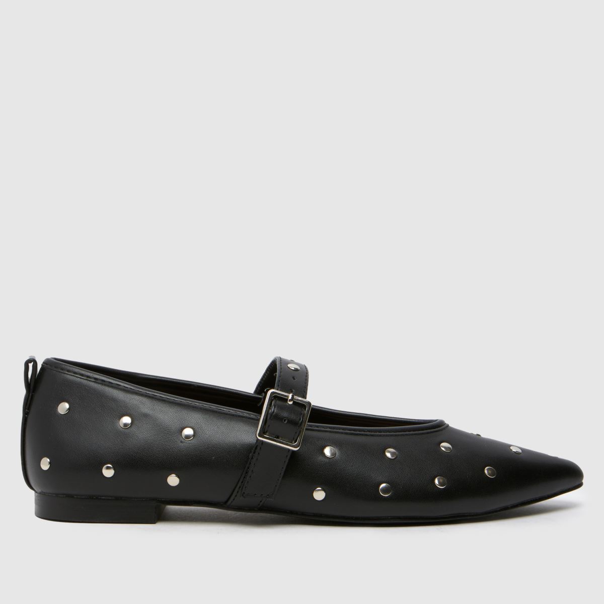 Črni ravni čevlji schuh lada z ježki