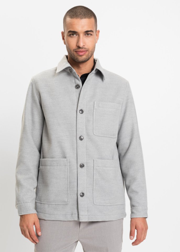 Hemdjacke in Wolloptik
