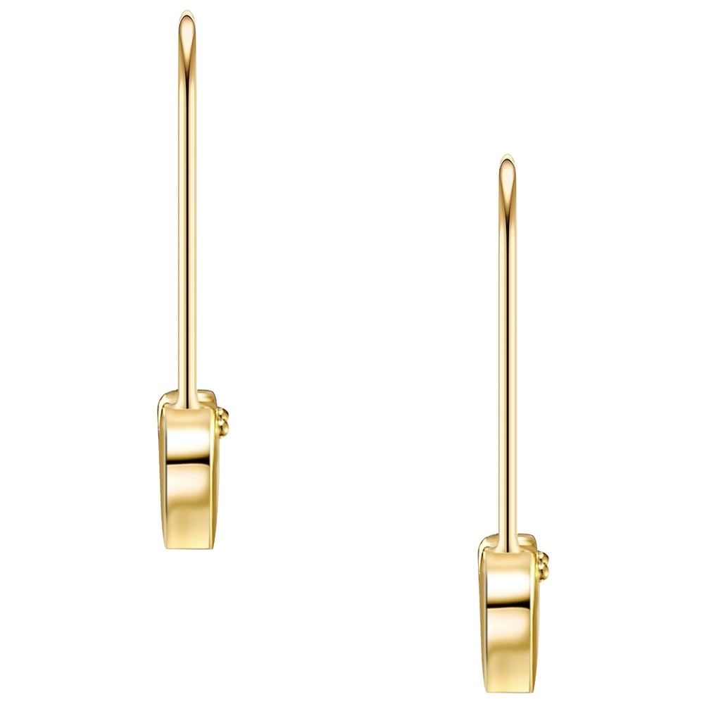 Glanzstücke München Boucles d'oreille en argent Épingle de sûreté/Coeur Argent sterling en Or jaune Boucles d'oreilles