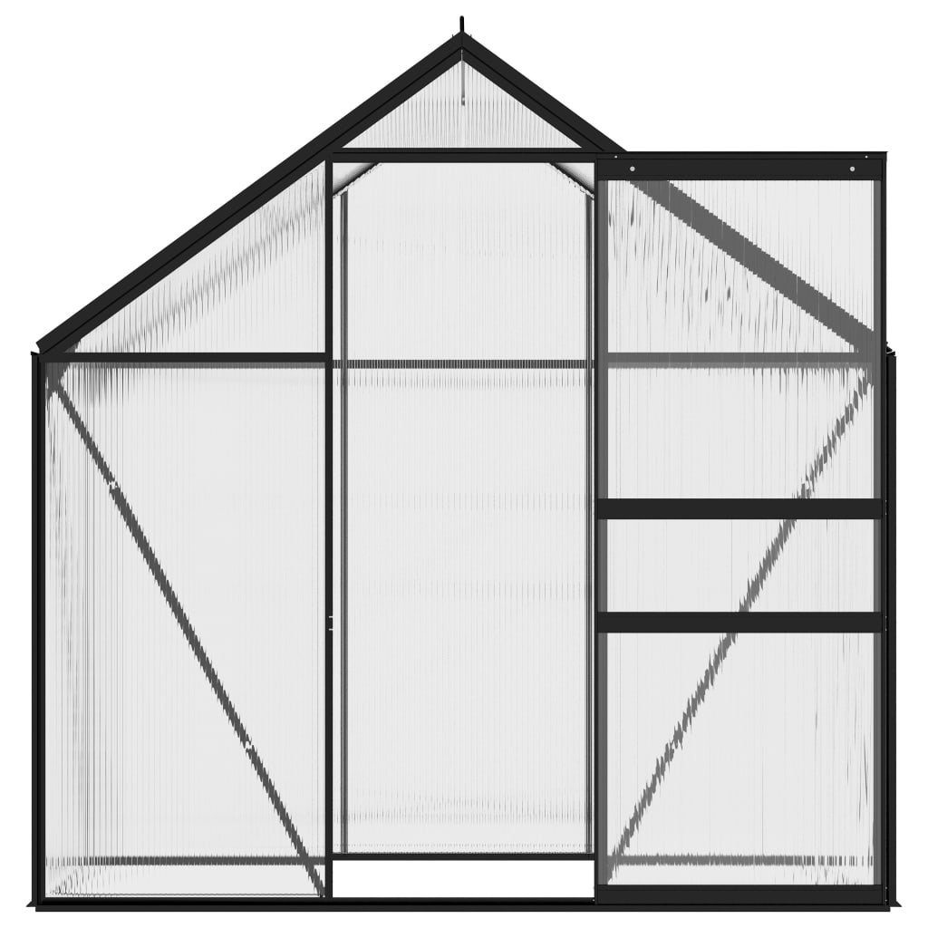 vidaXL Gewächshaus Gewächshaus Anthrazit Aluminium 1,33 m²