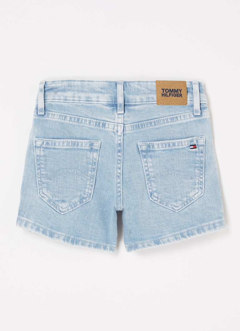 Pantaloni scurți din denim cu talie înaltă și croială dreaptă Tommy Hilfiger