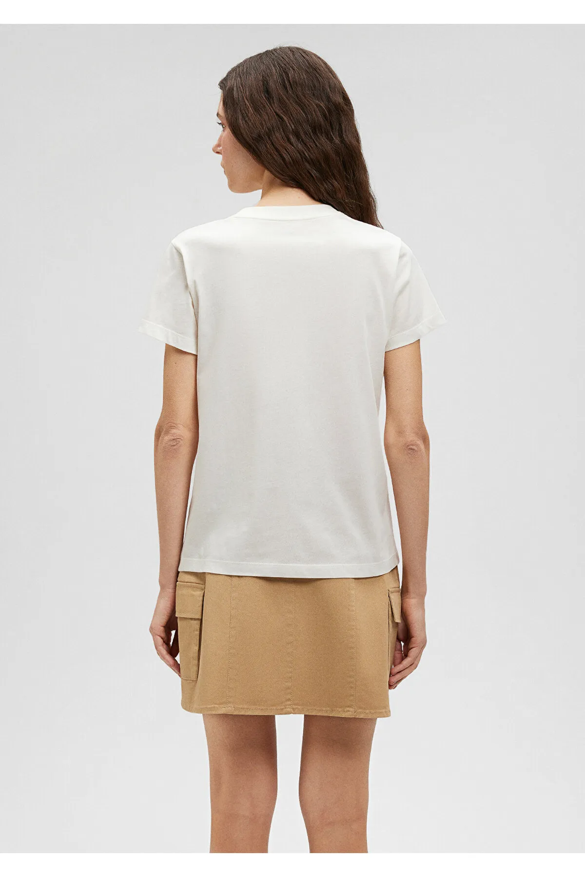 Mavi  Weißes T-Shirt mit Katzenmuster, Slim Fit / Slim Fit1612401-80194
