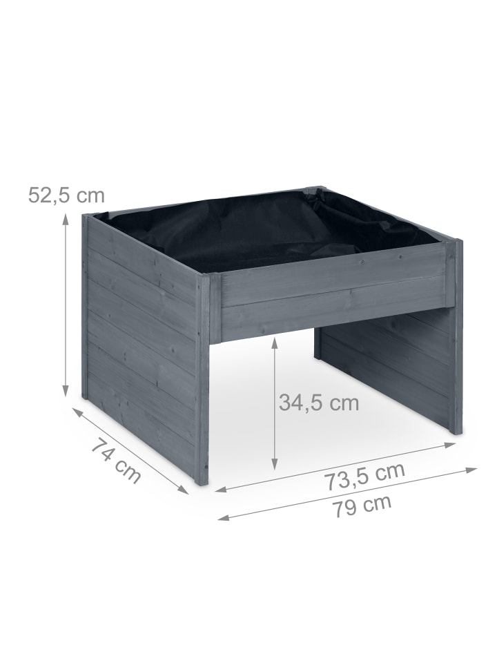 relaxdays Mähroboter Garage in Grau - (B)79 x (H)52,5 x (T)74 cm günstig kaufen onesize