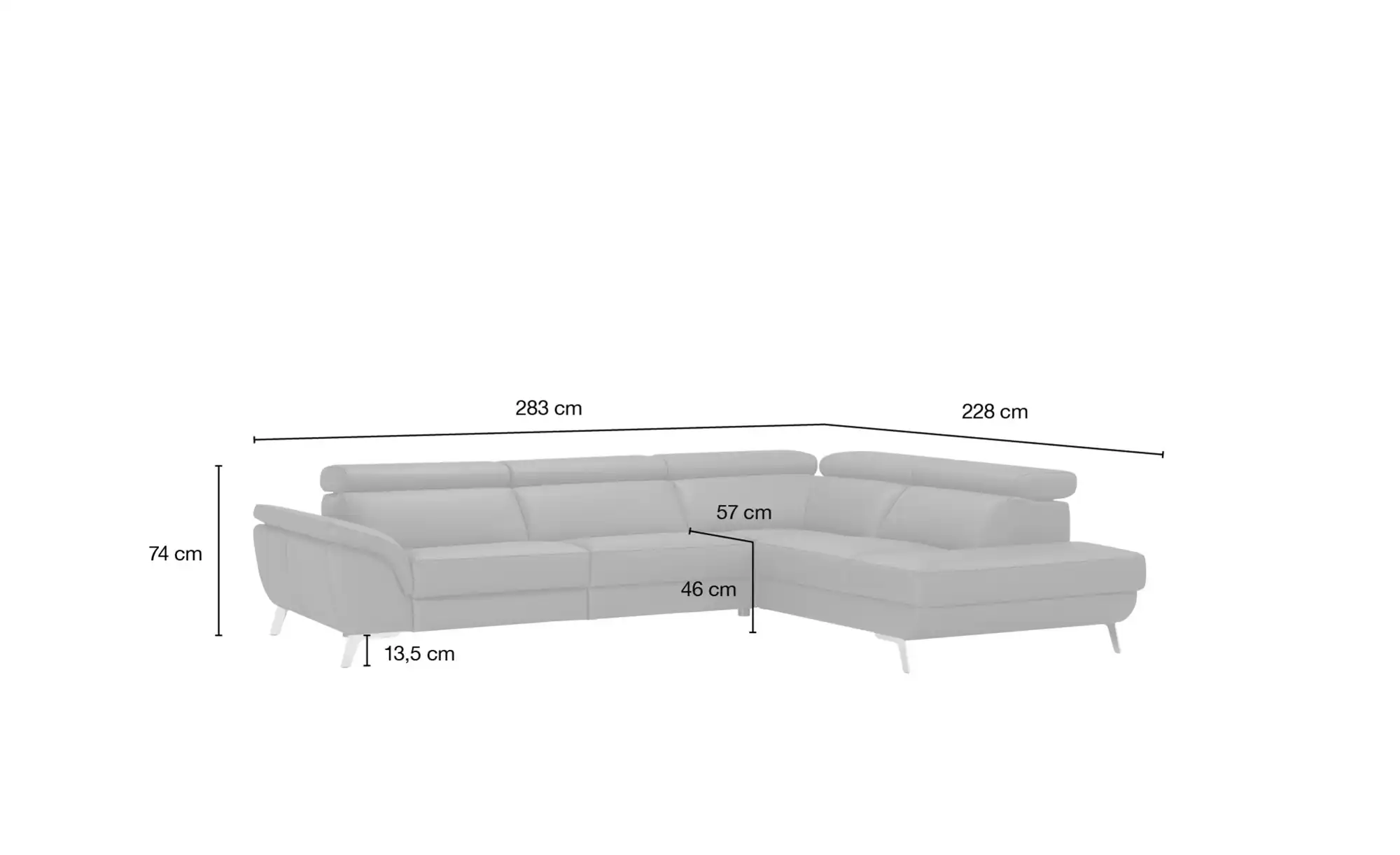 Primo Leder Ecksofa Dallas