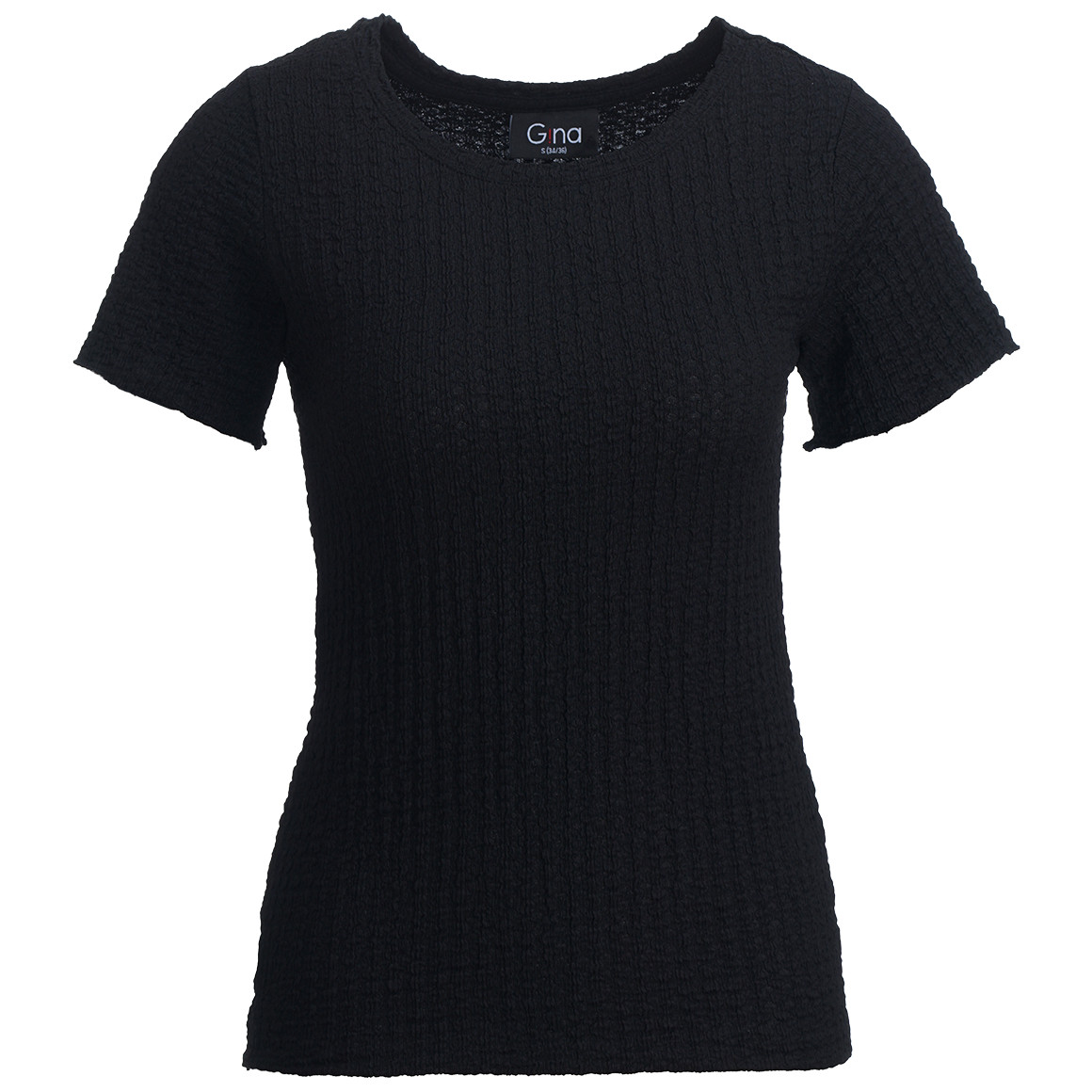 Damen T-Shirt mit gekreppter Struktur