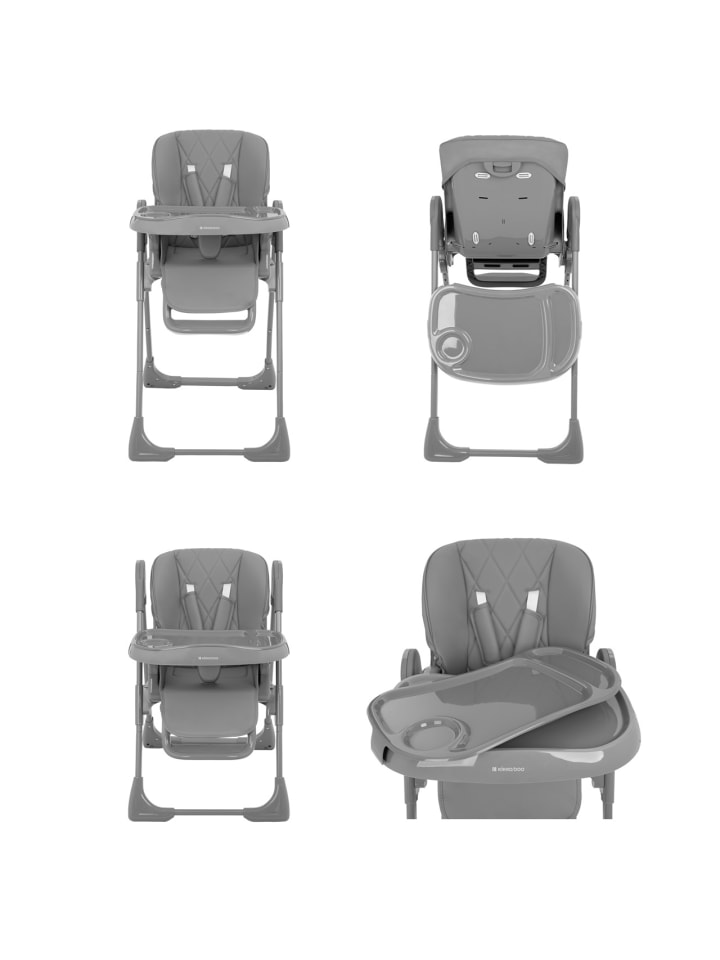 Kikkaboo Kinderhochstuhl Comfy klappbar in grau günstig kaufen onesize