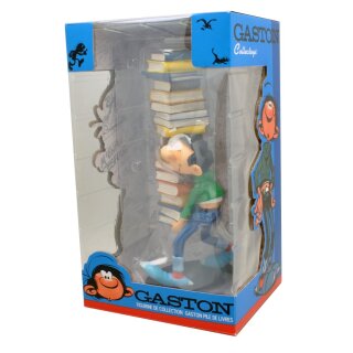 Gaston Lagaffe: Figur Gaston mit Bücherstapel