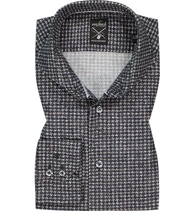 van Laack, Hemd, Tailor Fit, Baumwolle, Extra langer Arm, anthrazit gemustert