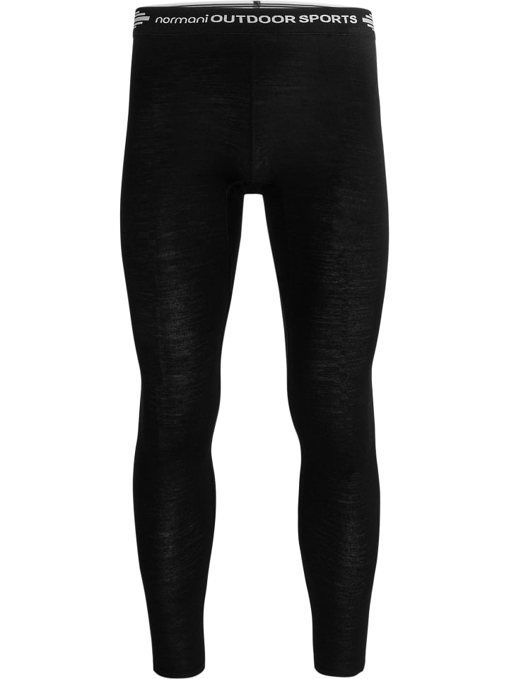 Normani Outdoor Sports Herren Merino-Set T-Shirt und Unterhose in Schwarz günstig kaufen