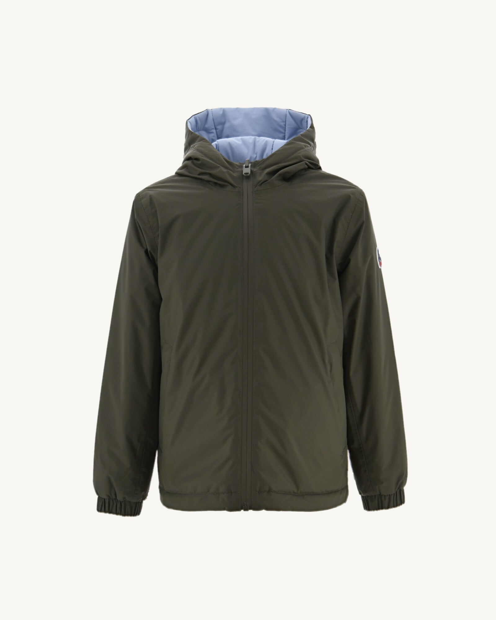 Doudoune Ultralight réversible à capuche Army/Bleu clair enfant Rosso