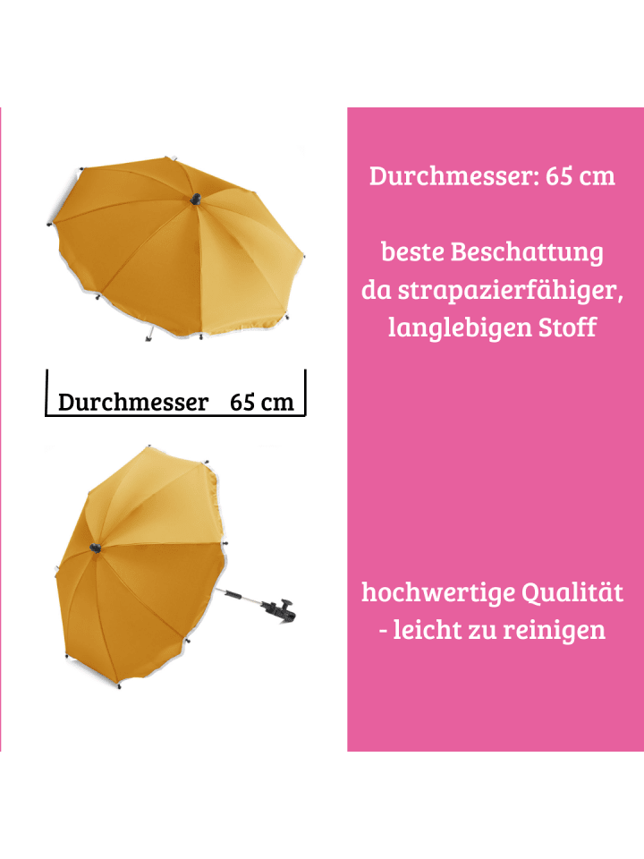 fillikid Sonnenschirm Standard UV-Schutz 50  ​Exklusiv in Curry günstig kaufen onesize