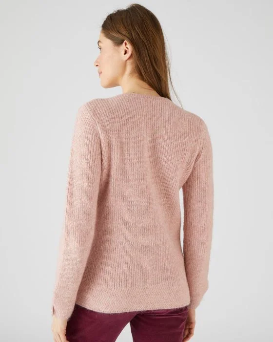 Pull maille perlée mélange alpaga