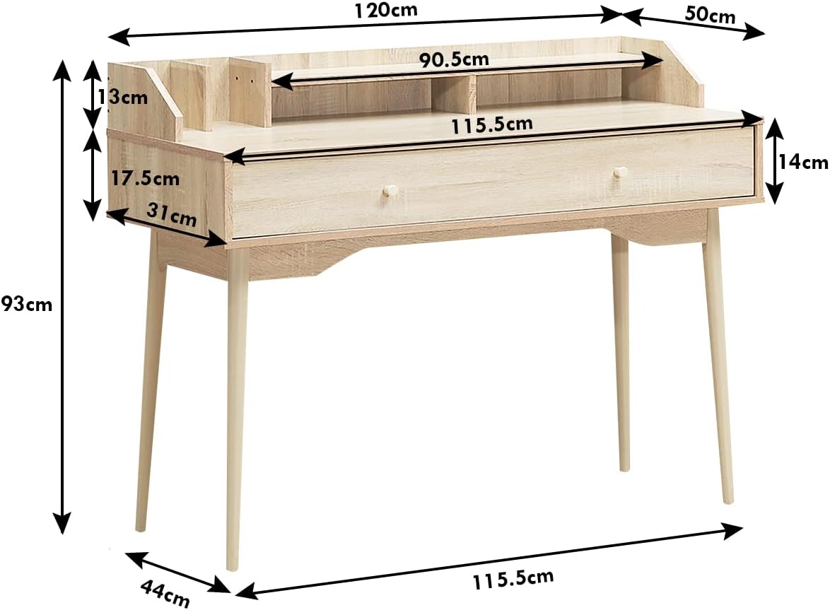 Costway COSTWAY Schreibtisch Computertisch mit Schublade