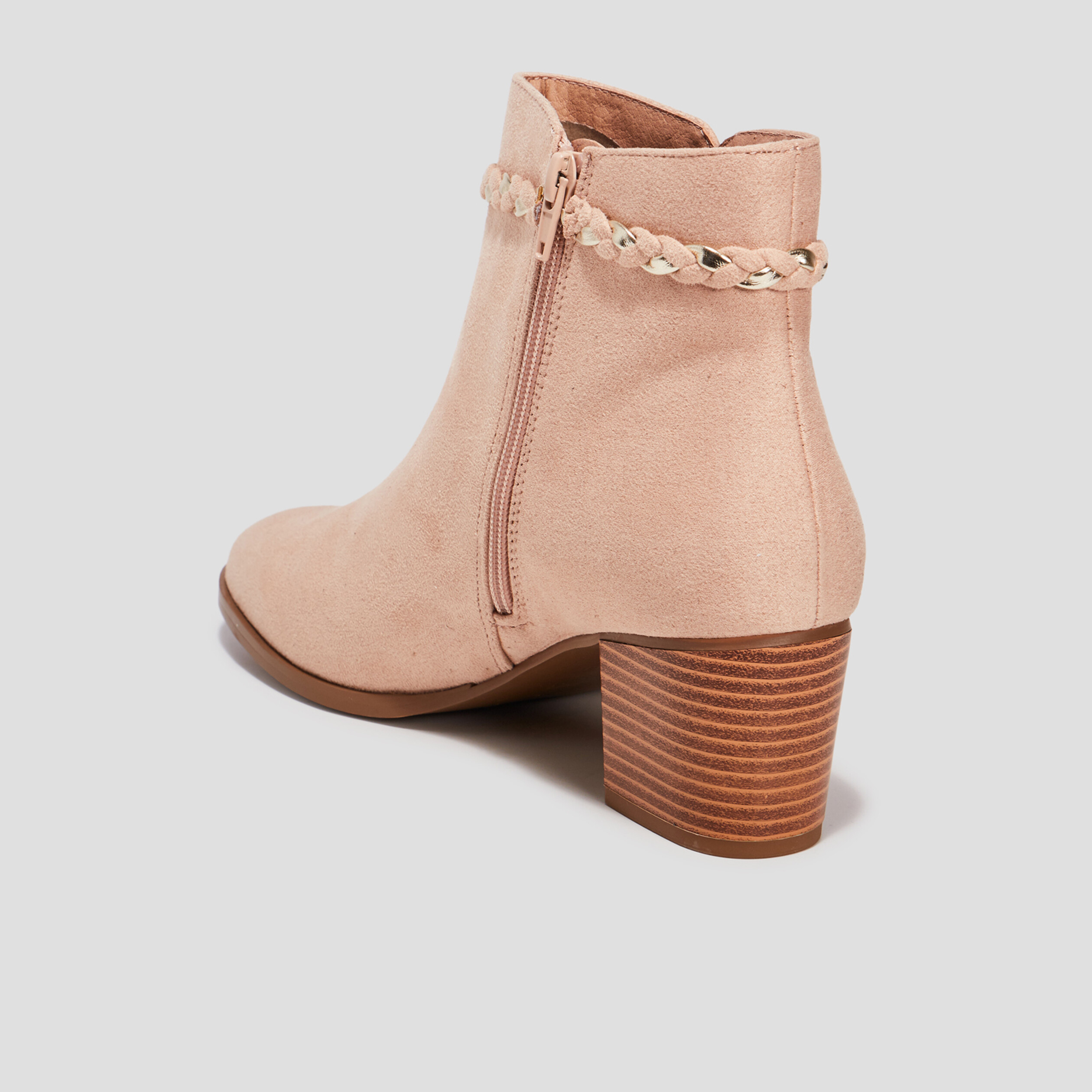 Bottines à détails tressés sable femme | La Halle