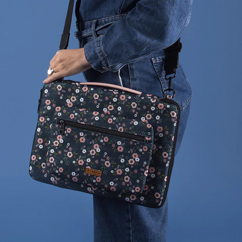 Sandton 13-inch laptop sleeve, petrol blue