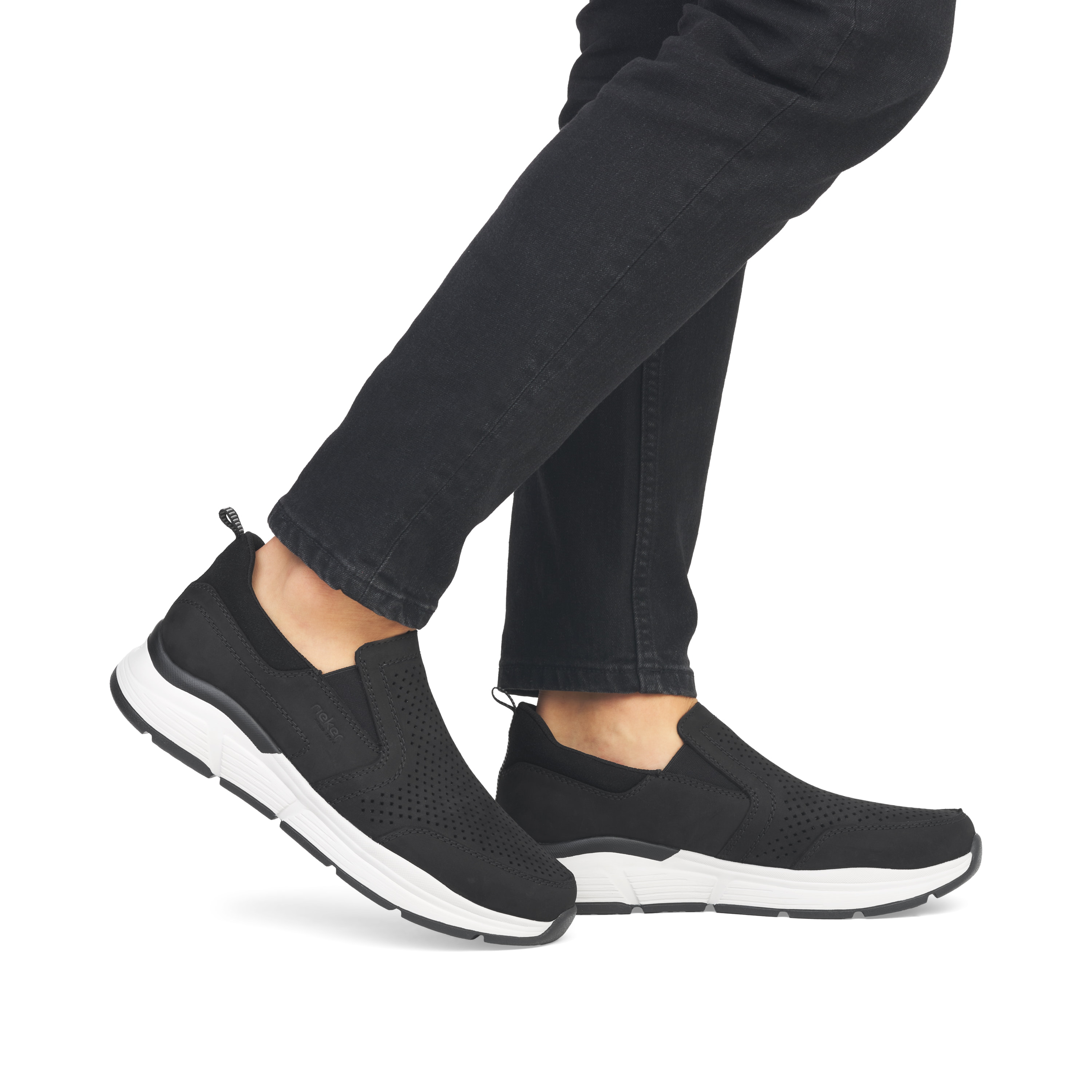 Rieker Herren Slipper tiefschwarz