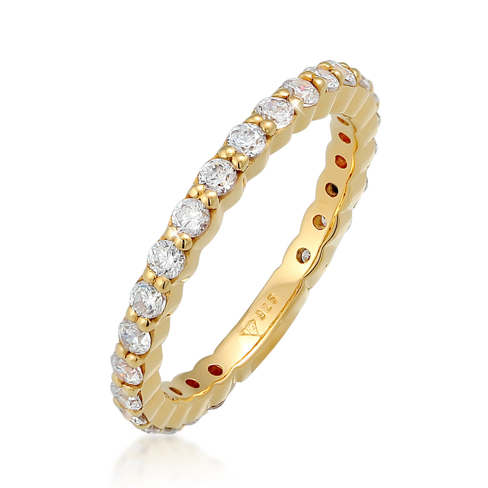 Elli Elli Bague Bague pour femme Memoire étincelante avec cristaux de zirconium en arg Bague
