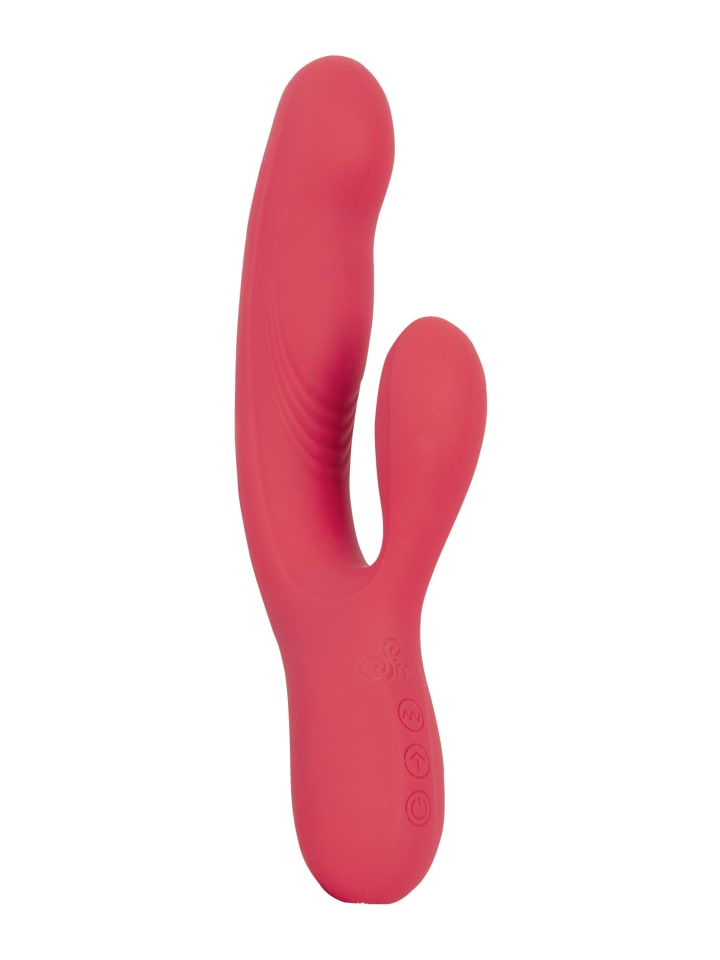 Sweet Smile Rabbitvibrator Thumping Rabbit Vibrator in rot günstig kaufen 21,2 cm