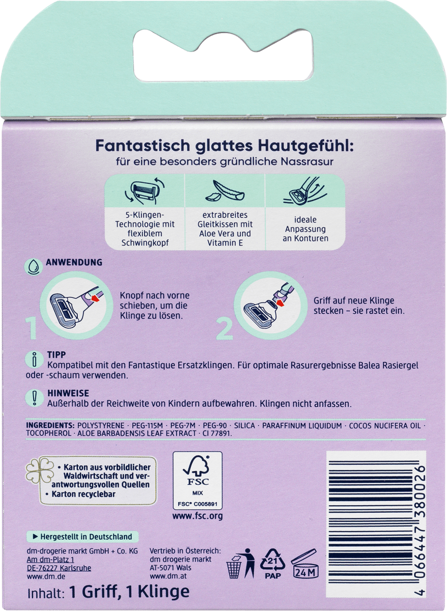 Rasierer Fantastique Pocket 5 Klingen, 1 St