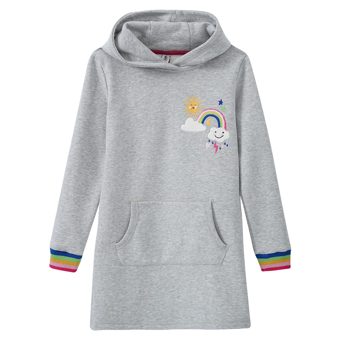 Mädchen Sweatkleid mit Stickerei