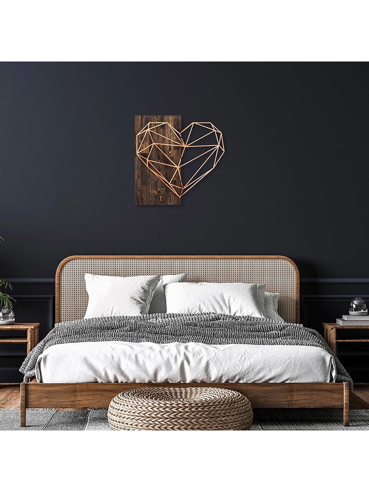 wall addiction Wanddekoration in Braun/ Gold günstig kaufen 58x58 cm