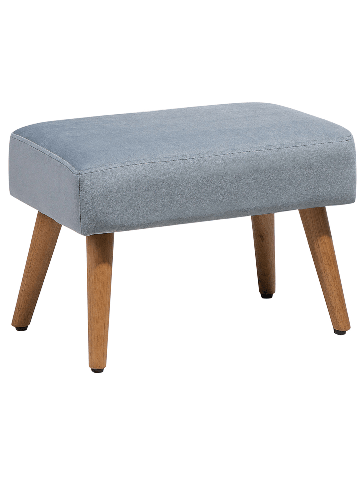 Beliani Hocker TAKOMA in Grau/Heller Holzfarbton - (W) 50 x (H) 35 x (L) 30 cm günstig kaufen onesize