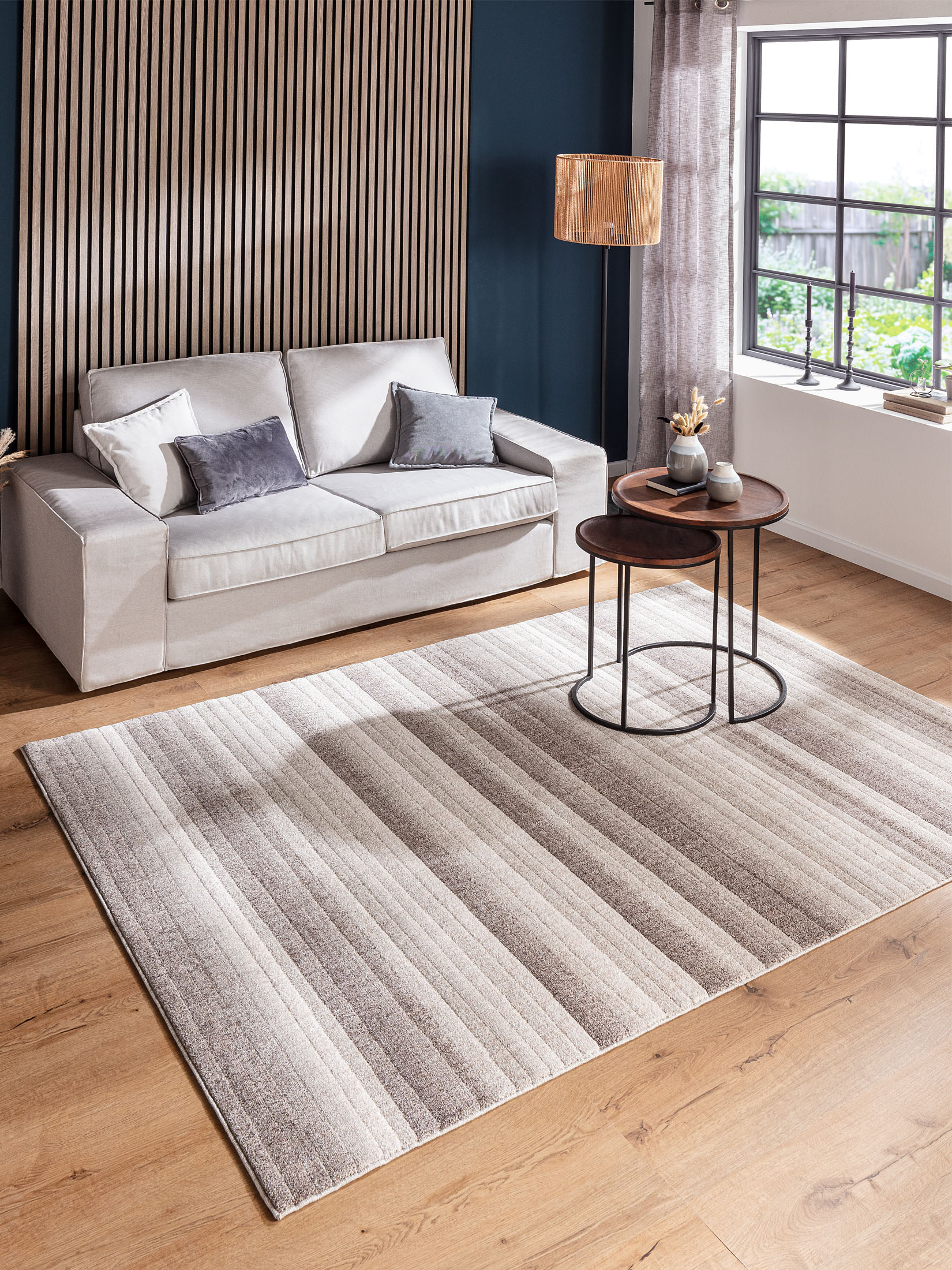 Hillsboro Moderner Teppich, Silbergrau