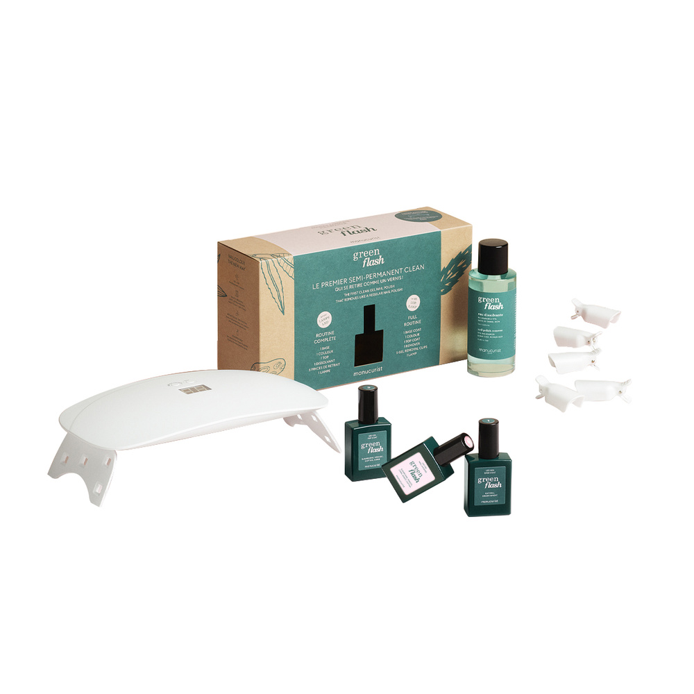 Manucurist COFFRET ROUTINE GREEN FLASH HORTENCIA 24W Vernis semi-permanent