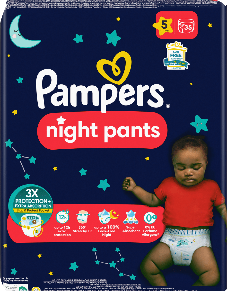Baby Pants night Baby Dry  Gr. 5 (12-17 kg), 35 St