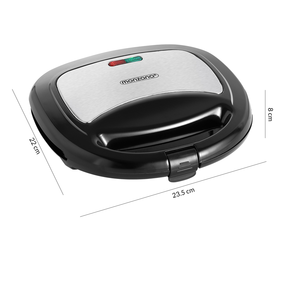Monzana Kontaktgrill Schwarz/Silber 750W