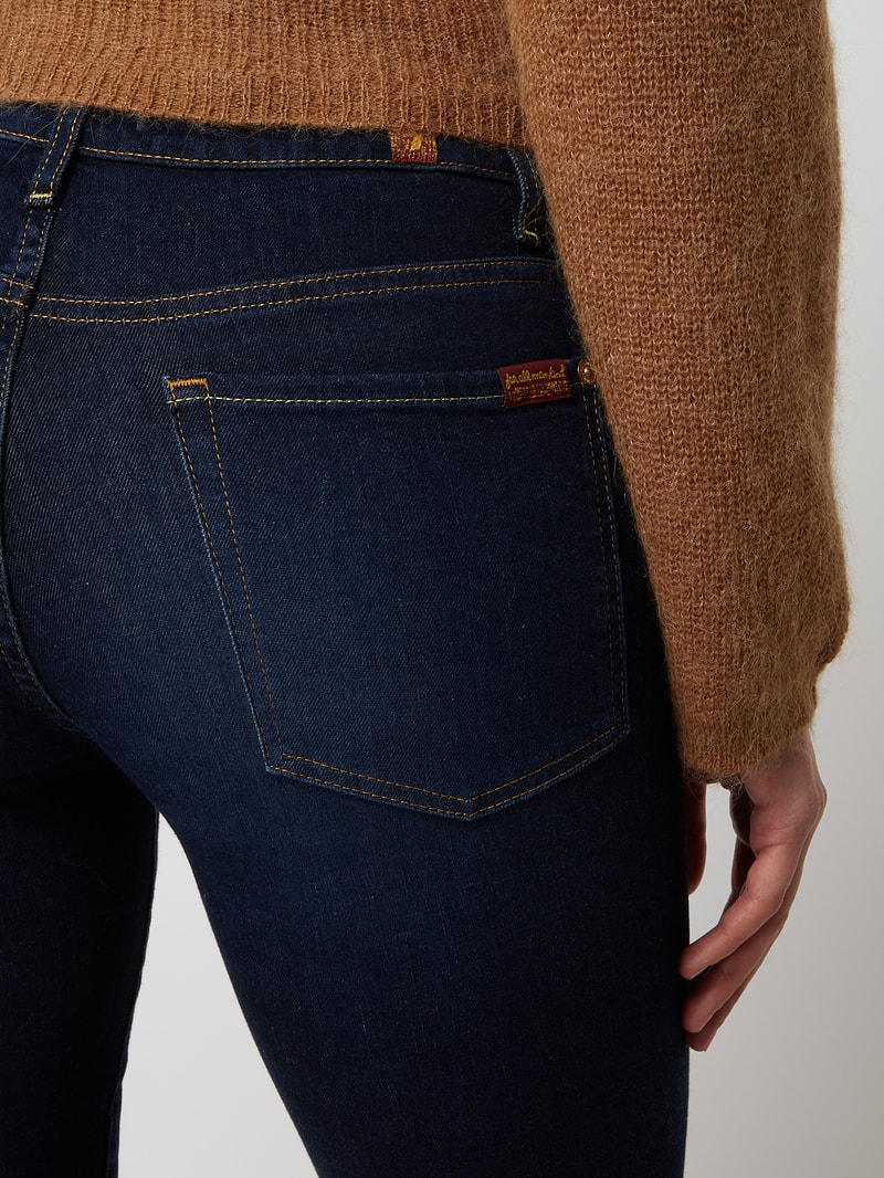 Skinny Fit Jeans aus Baumwolle in dunkelblau