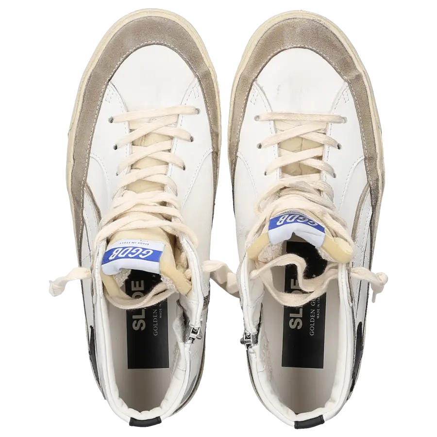 Golden Goose - Sneaker high SLIDE EDGE ARROUND Kalbsleder - weiß