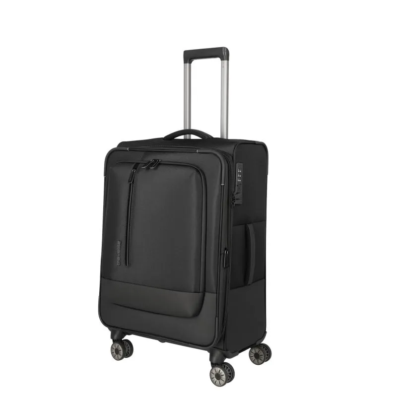 Travelite CROSSLITE Trolley M (66 cm) - Schwarz