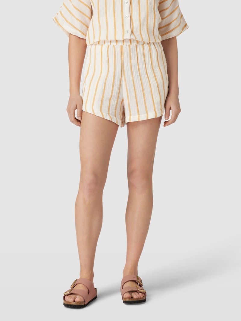 Shorts mit Streifenmuster in offwhite