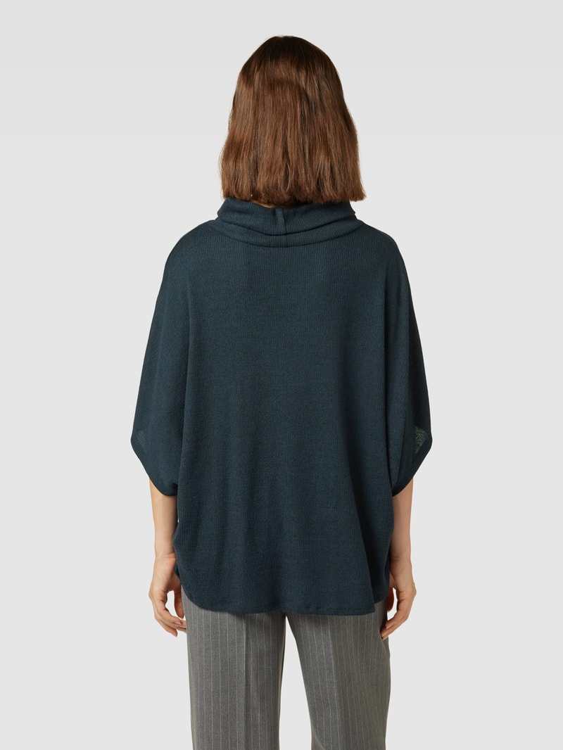 Strickpullover mit Fledermausärmeln in dunkelgrün
