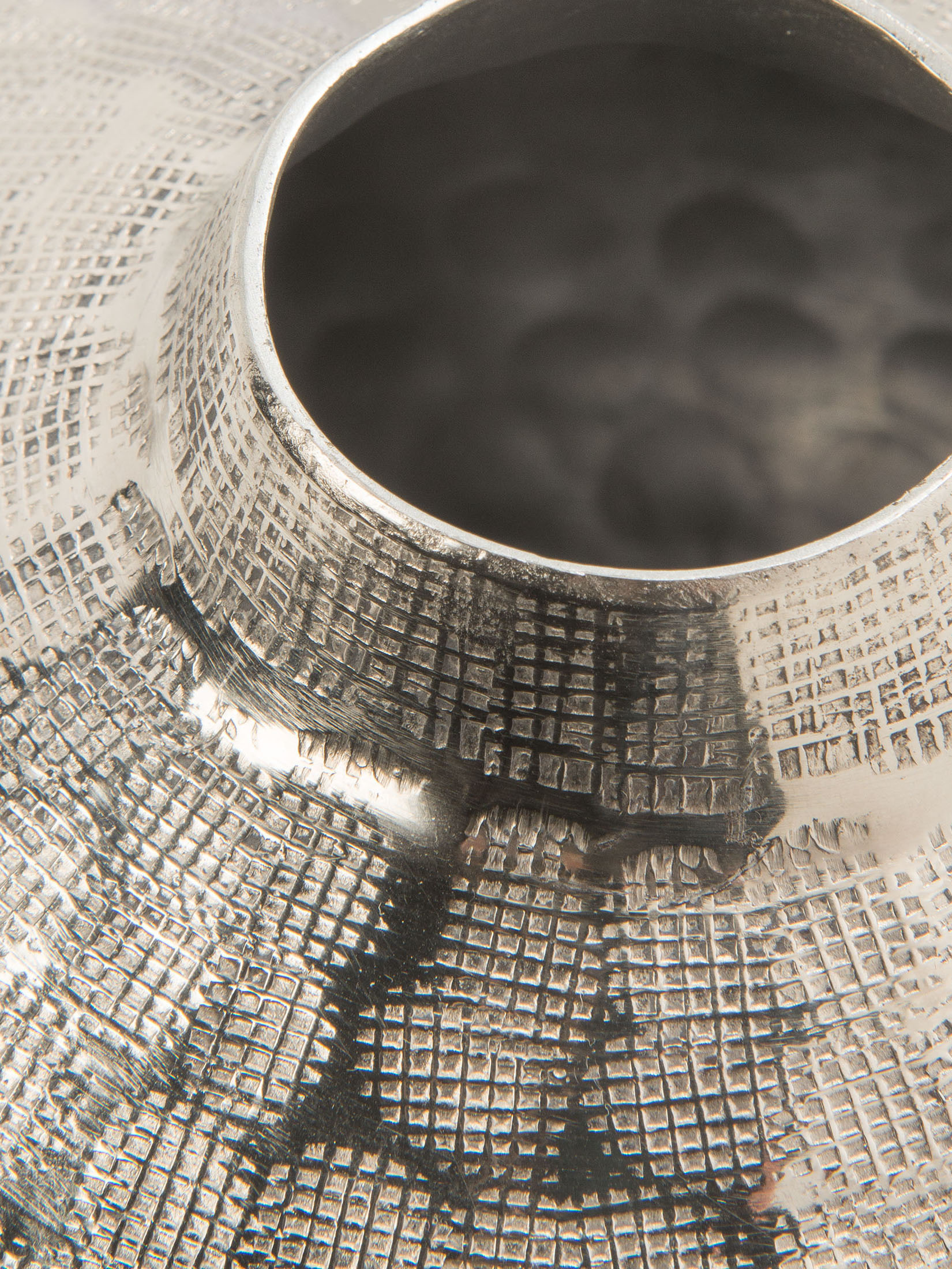Silver Net Deko-Vase, Silber