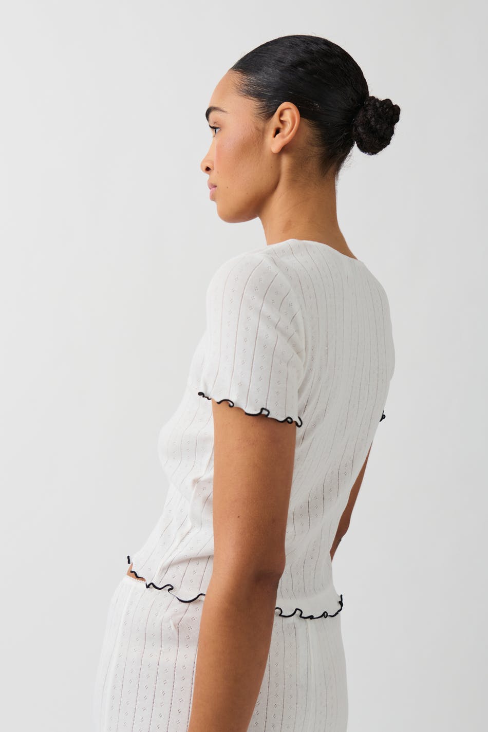 Pointelle pyjamas tee