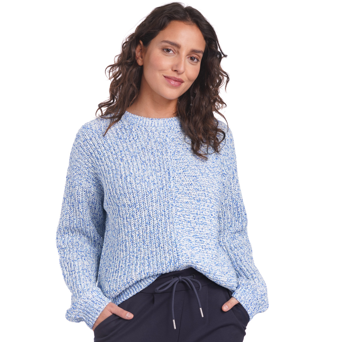 Damen Strickpullover mit Rundhalsausschnitt