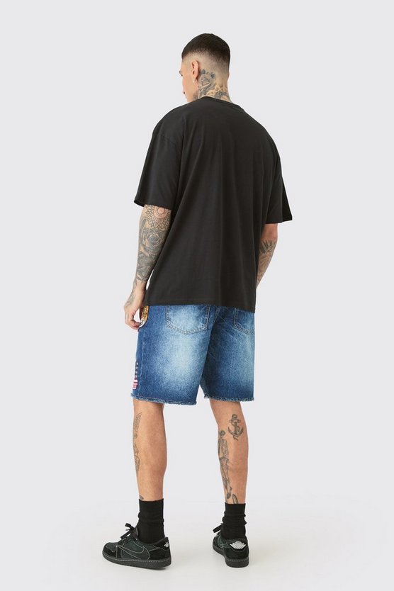 Tall Oversize T-Shirt mit Pour Homme Tiger-Print