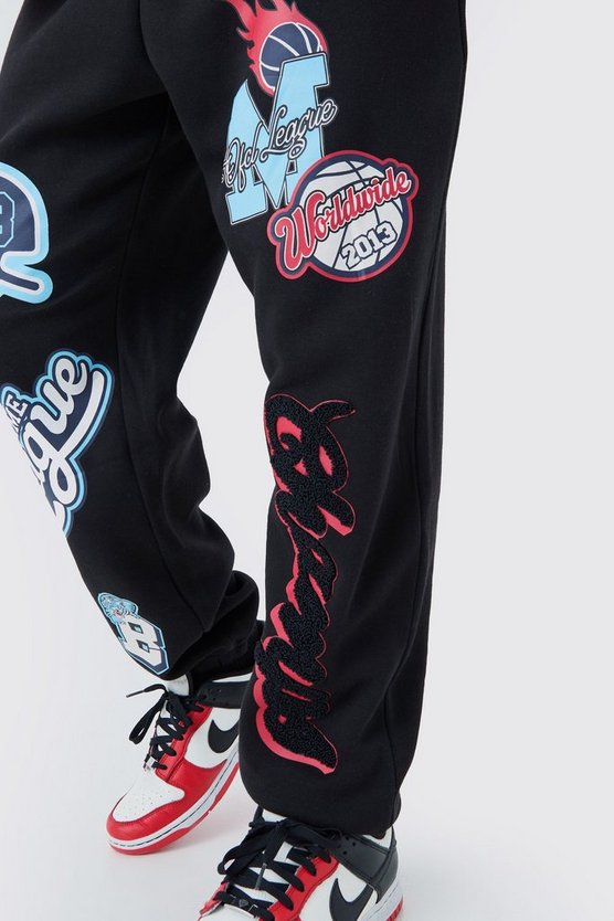 Oversize Jogginghose mit Aufnähern