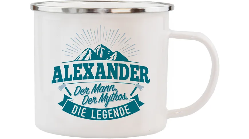 H&H Echter Kerl Emaille-Becher Alexander