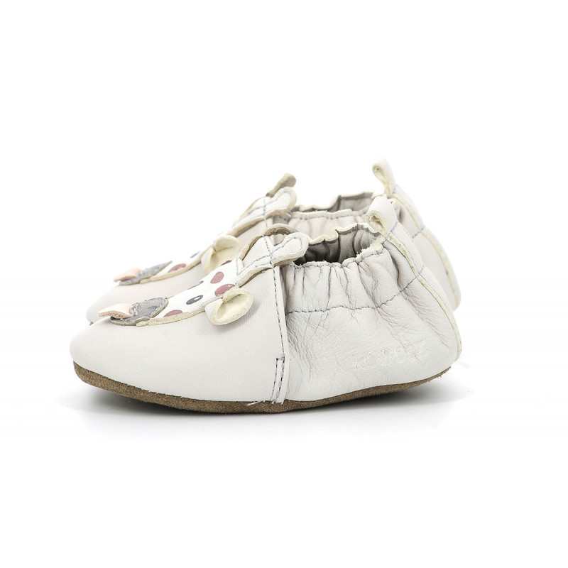 Chaussons cuir tannage végétal Cute Girafon