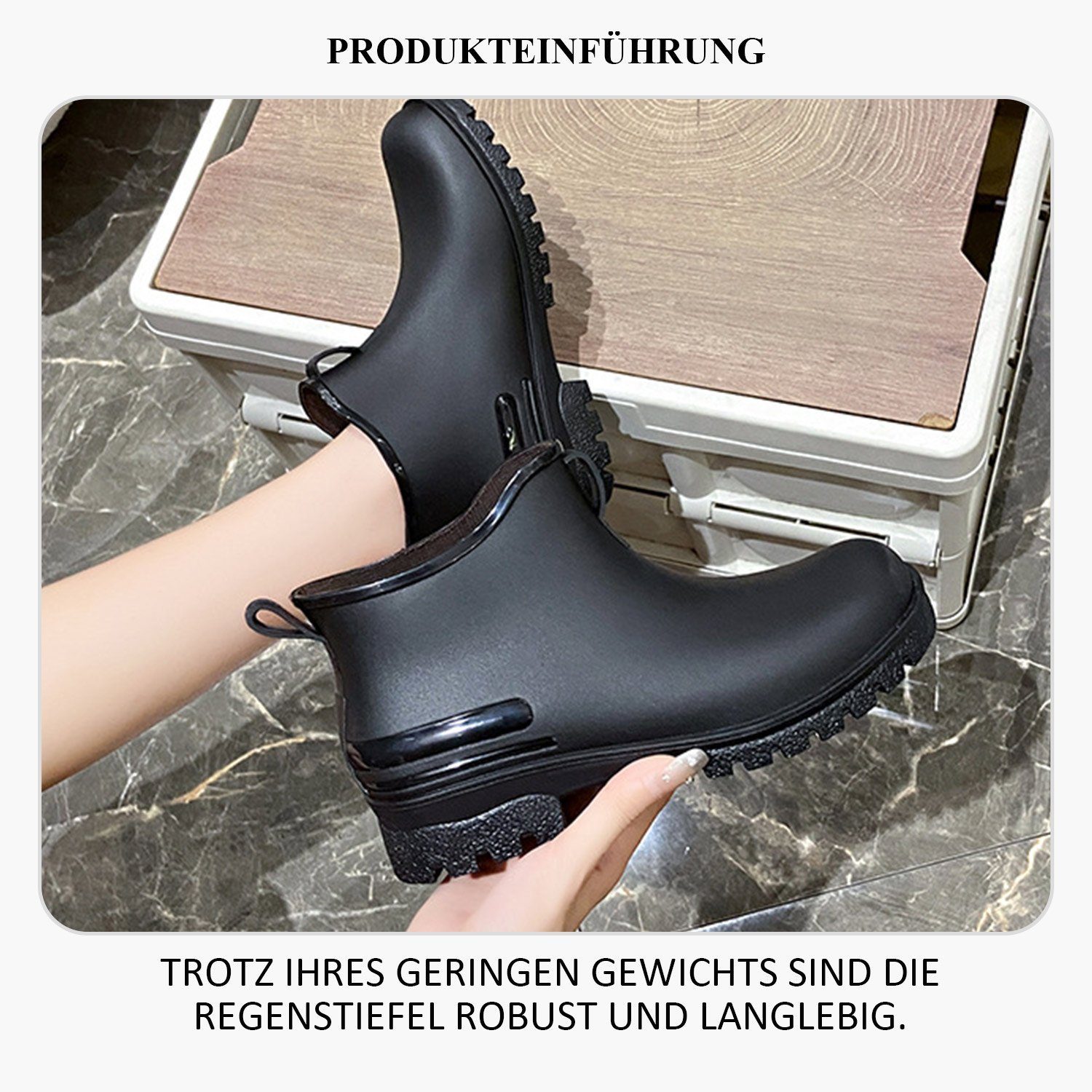 Daisred Wasserschuhe Herren und Damen rutschfeste Regenschuhe Wasserschuh