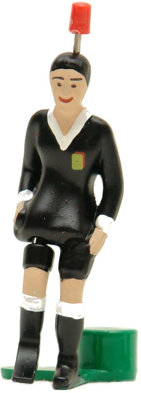 Tipp-Kick Tischfußballspiel Schiedsrichter Figur Schiri Kicker Spieler mit Ball gelb rot Tip Kick LIMITED EDITION