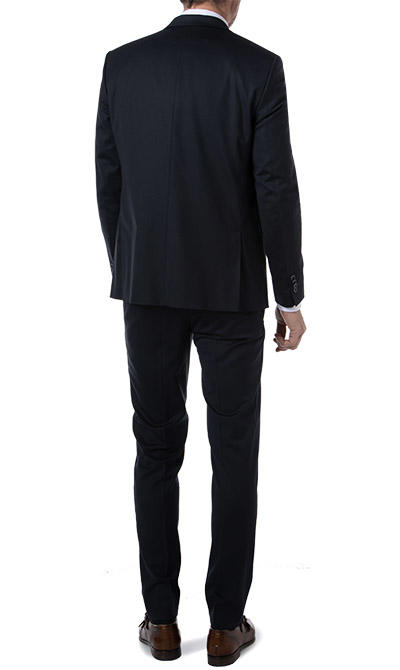 HECHTER PARIS, Anzug mit Weste, Shape Fit, Schurwoll-Stretch, nachtblau