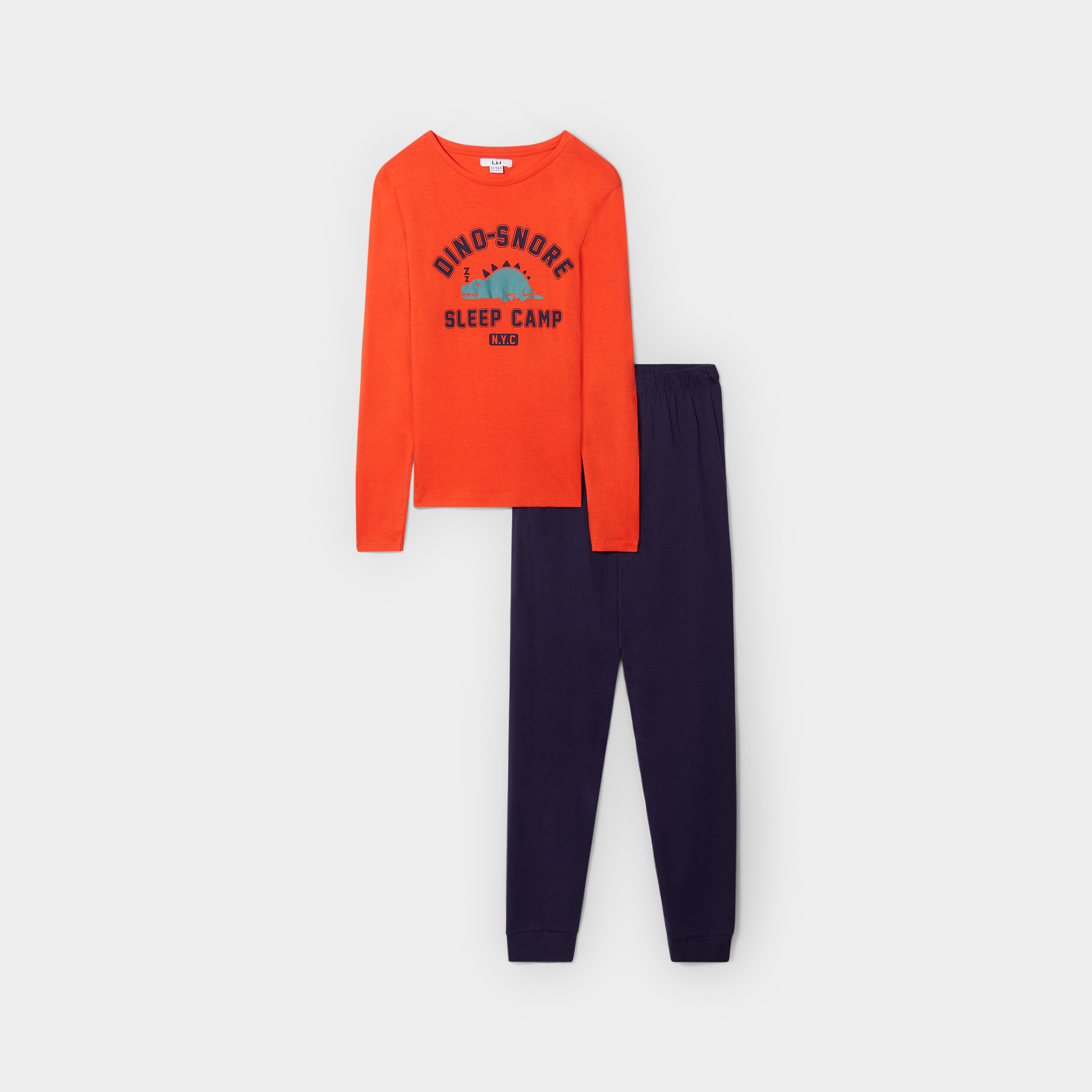 Ensemble pyjama pantalon 2 pièces orange garçon | La Halle
